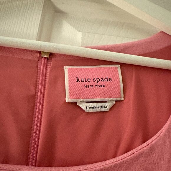 Kate Spade Pink Sugar Ponte Puff Sleeve Dress Size Small - Picture 2 of 3
